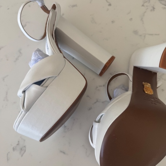 Aquazzura platform white leather sandal - Picture 9 of 10